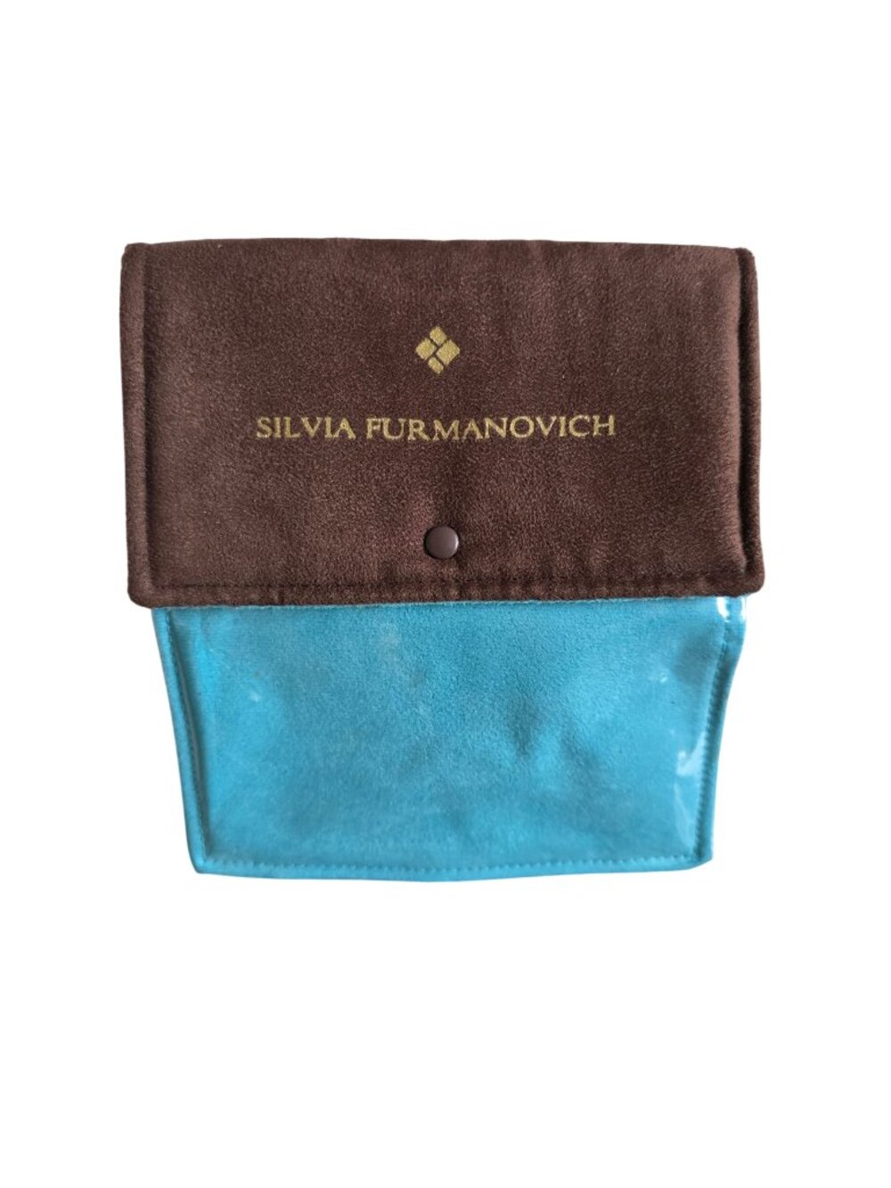 Silvia Furmanovich Suede Jewelry Necklace Travel Folder 6.5"x 7.75" X 0.75"